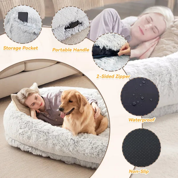 Cuccia grande in pelliccia sintetica per cani E PADRONI– 5XL 6XL EXTRAmorbida