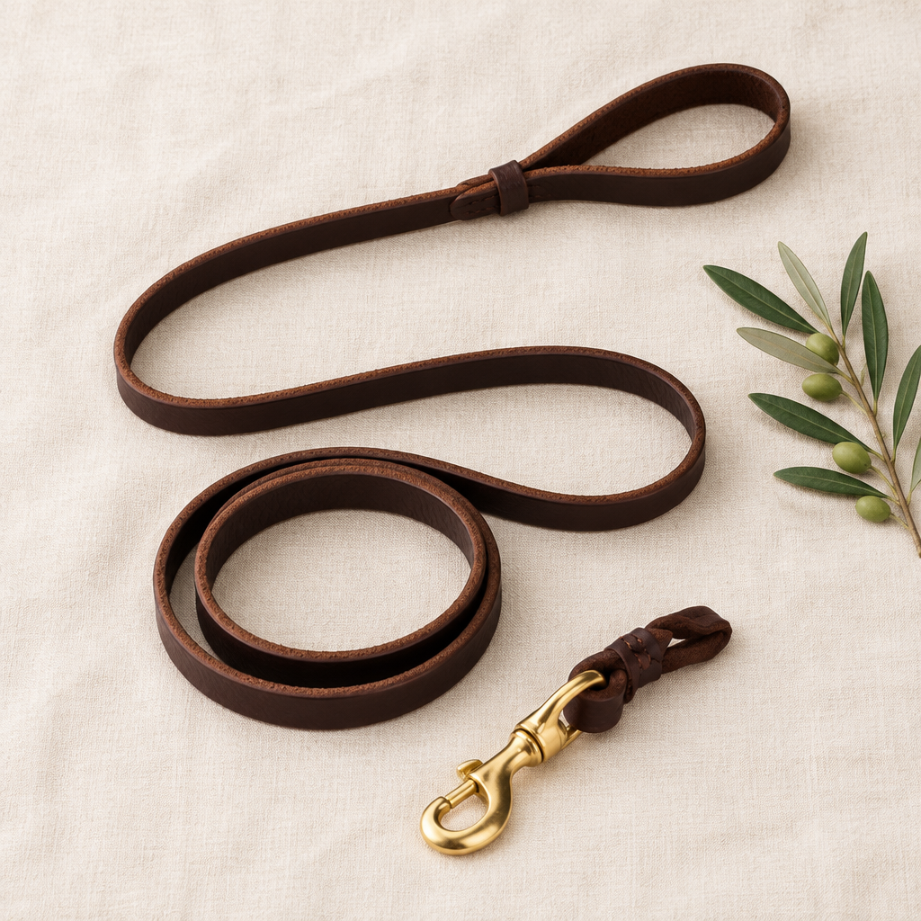 Guinzaglio Pelle – Flat Lay Premium